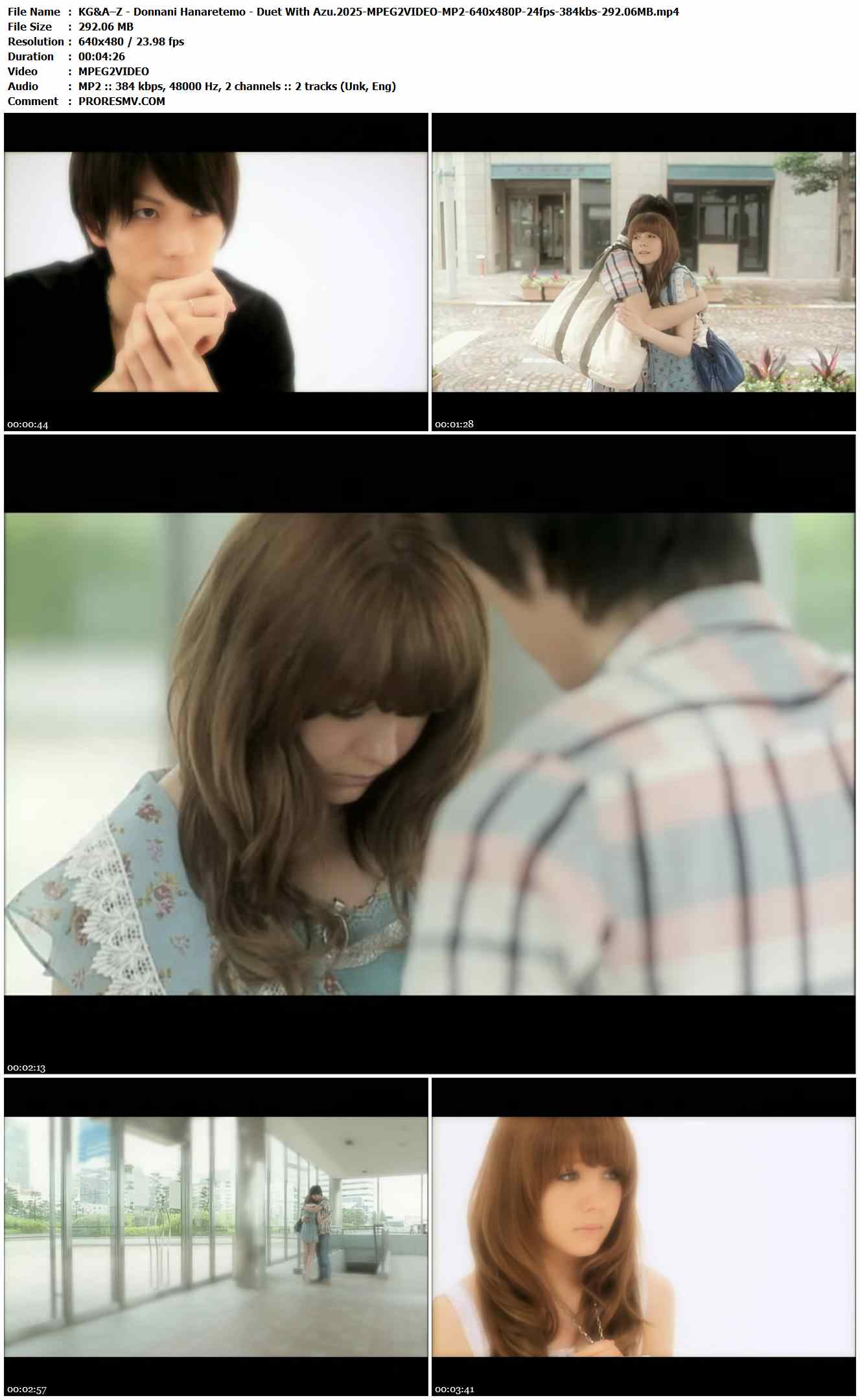 KG&A–Z - どんなに離れても Donnani Hanaretemo - Duet With Azu.2010-MPEG2VIDEO-MP2-640x480P-24fps-384kbs-292.06MB官方MV_高清MV